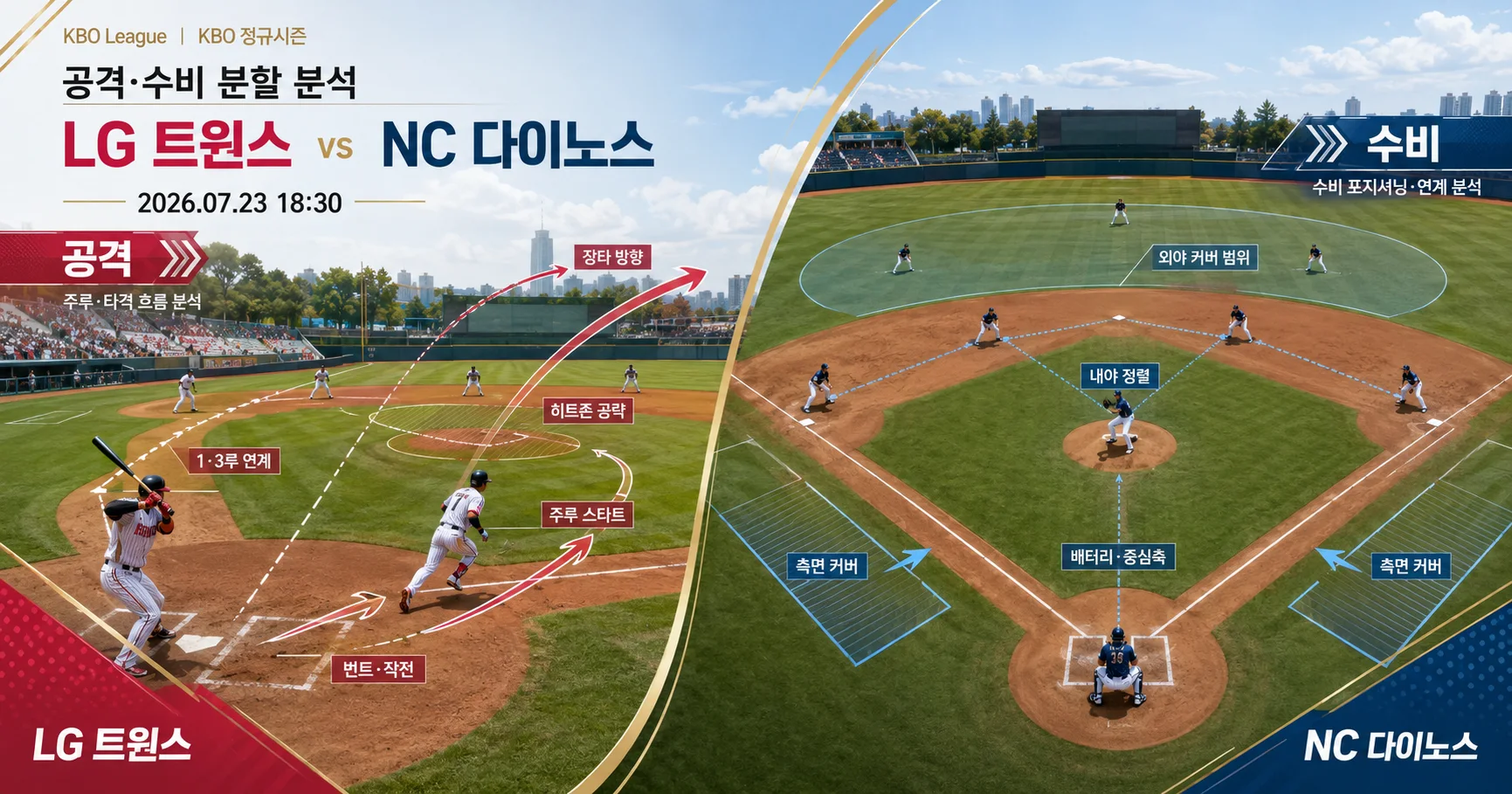 2-LG 트윈스 vs NC 다이노스 공격수비분할분석