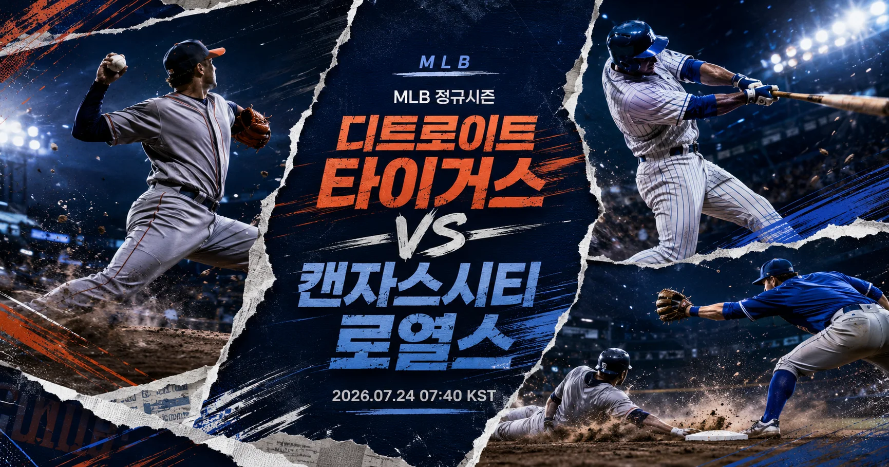 1-Kansas City Royals vs Detroit Tigers 액션콜라주