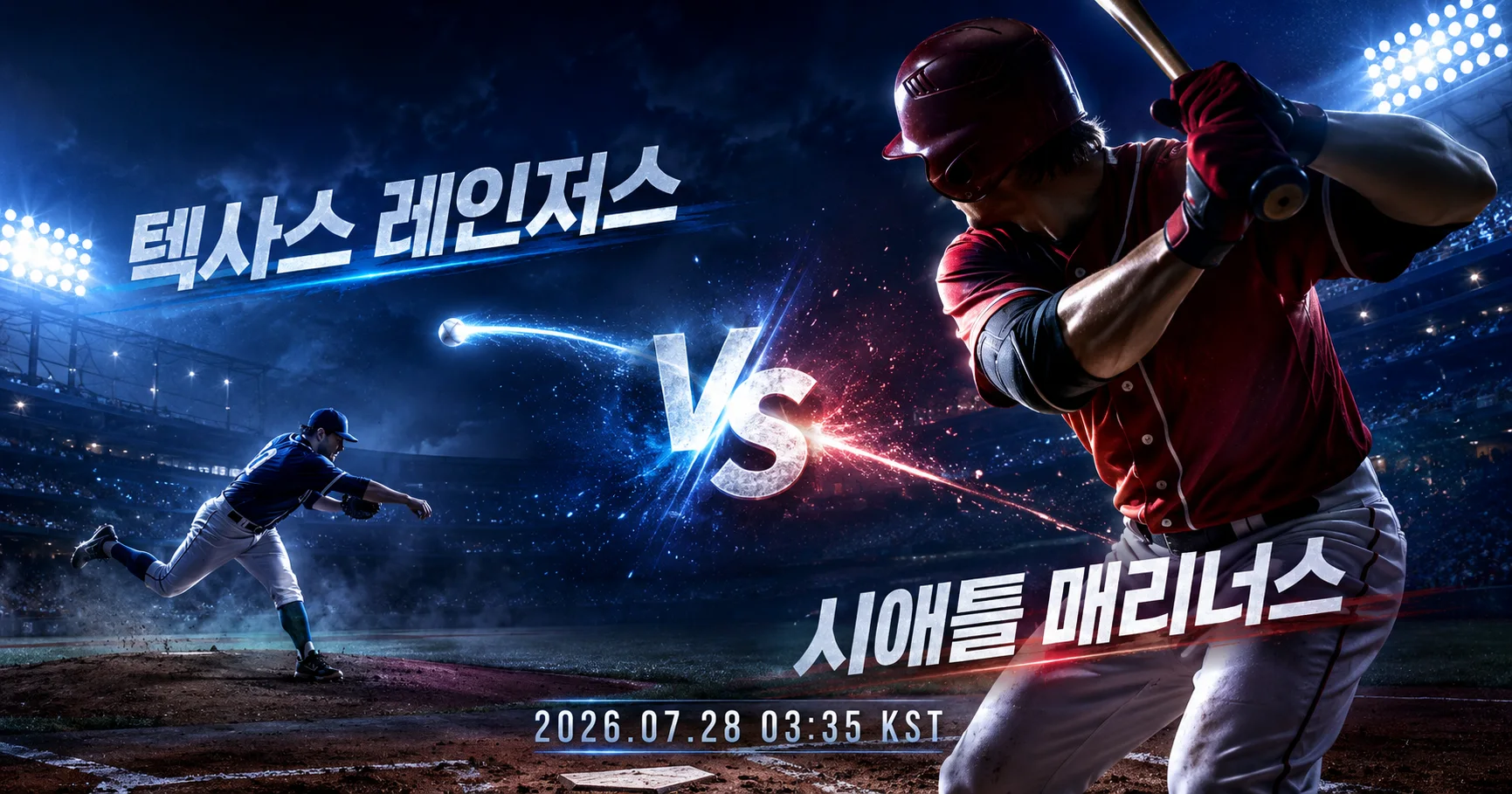 1-Seattle Mariners vs Texas Rangers 투수타자대결
