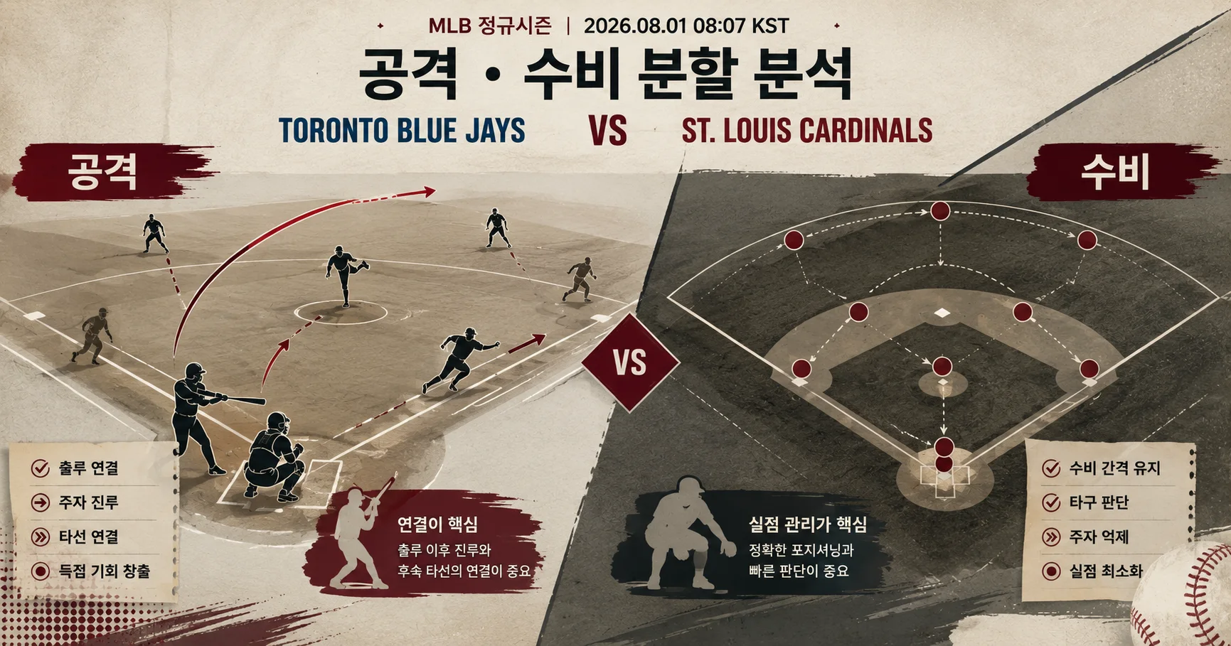 2-St. Louis Cardinals vs Toronto Blue Jays 공격수비분할분석