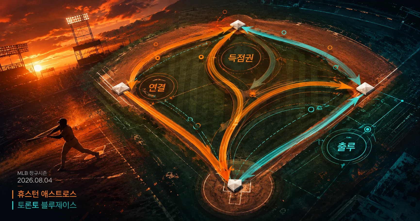2-Toronto Blue Jays vs Houston Astros 타선연결맵