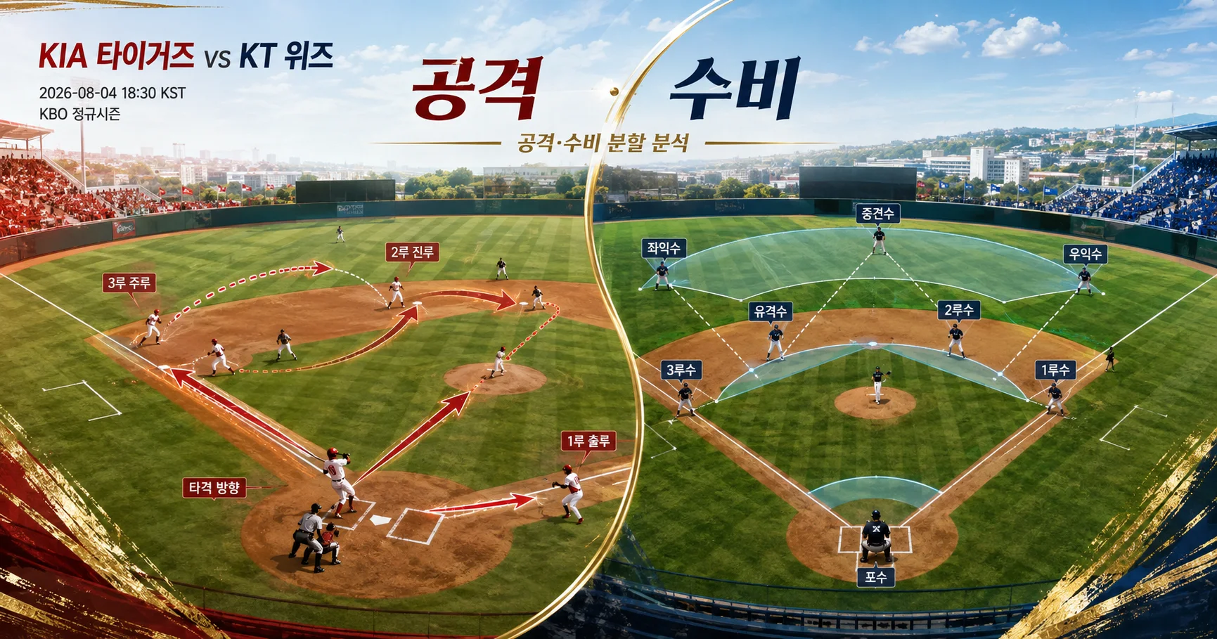 2-KIA 타이거즈 vs KT 위즈 공격수비분할분석