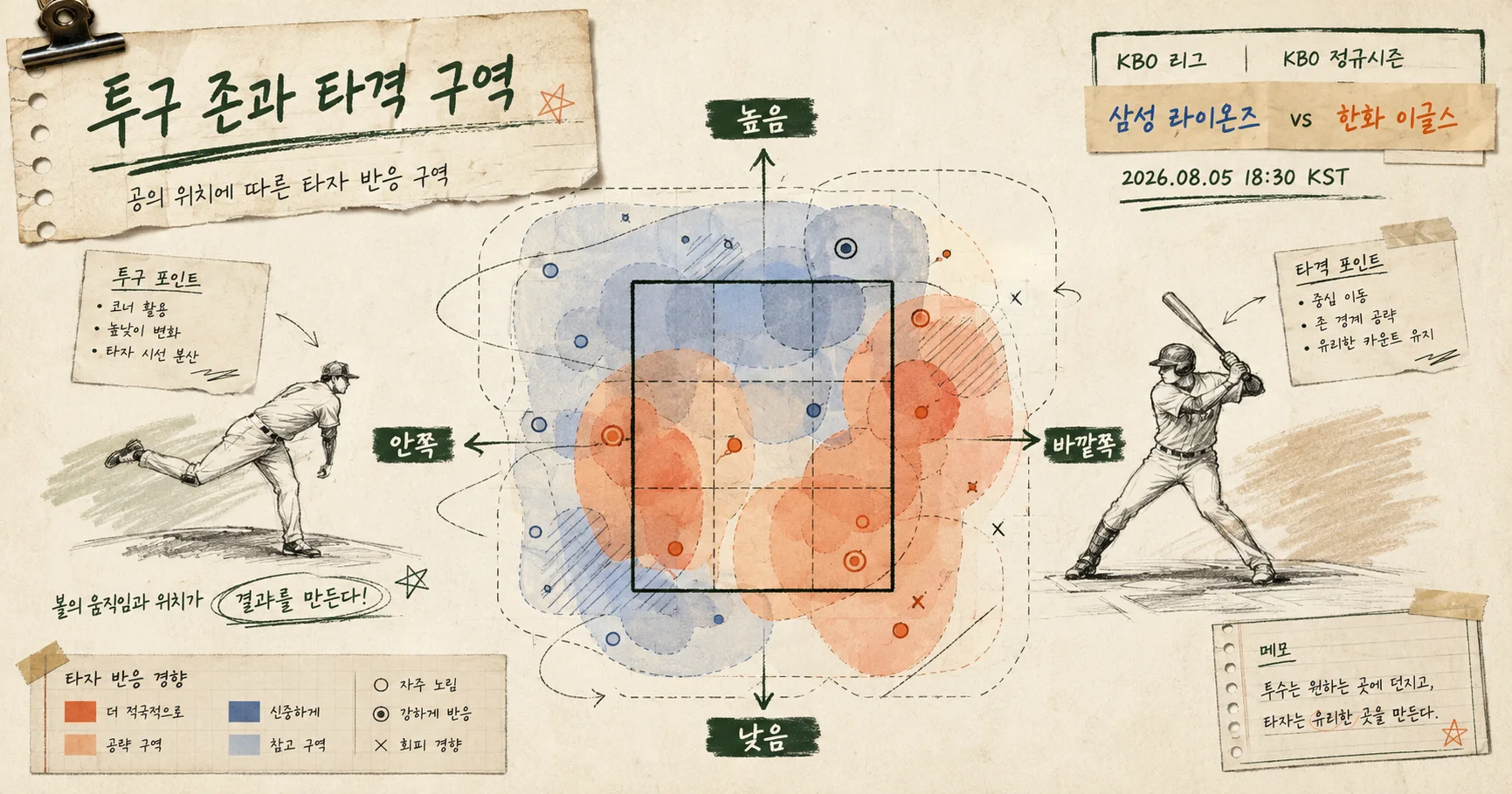 2-삼성 라이온즈 vs 한화 이글스 투구존맵