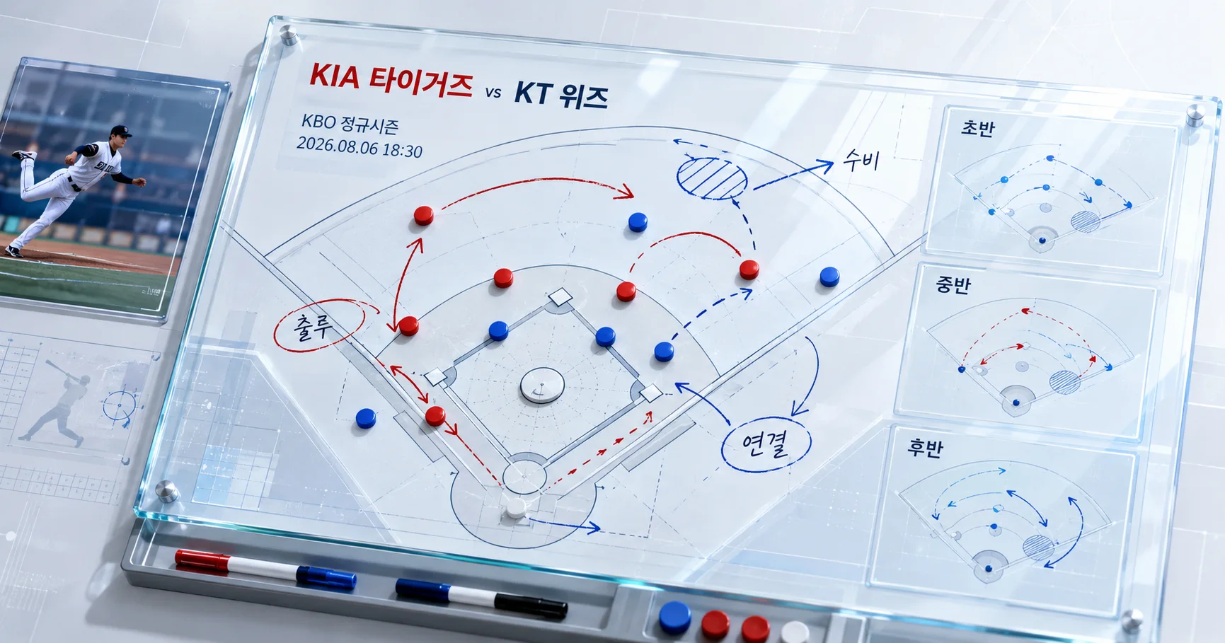 2-KIA 타이거즈 vs KT 위즈 전술화이트보드
