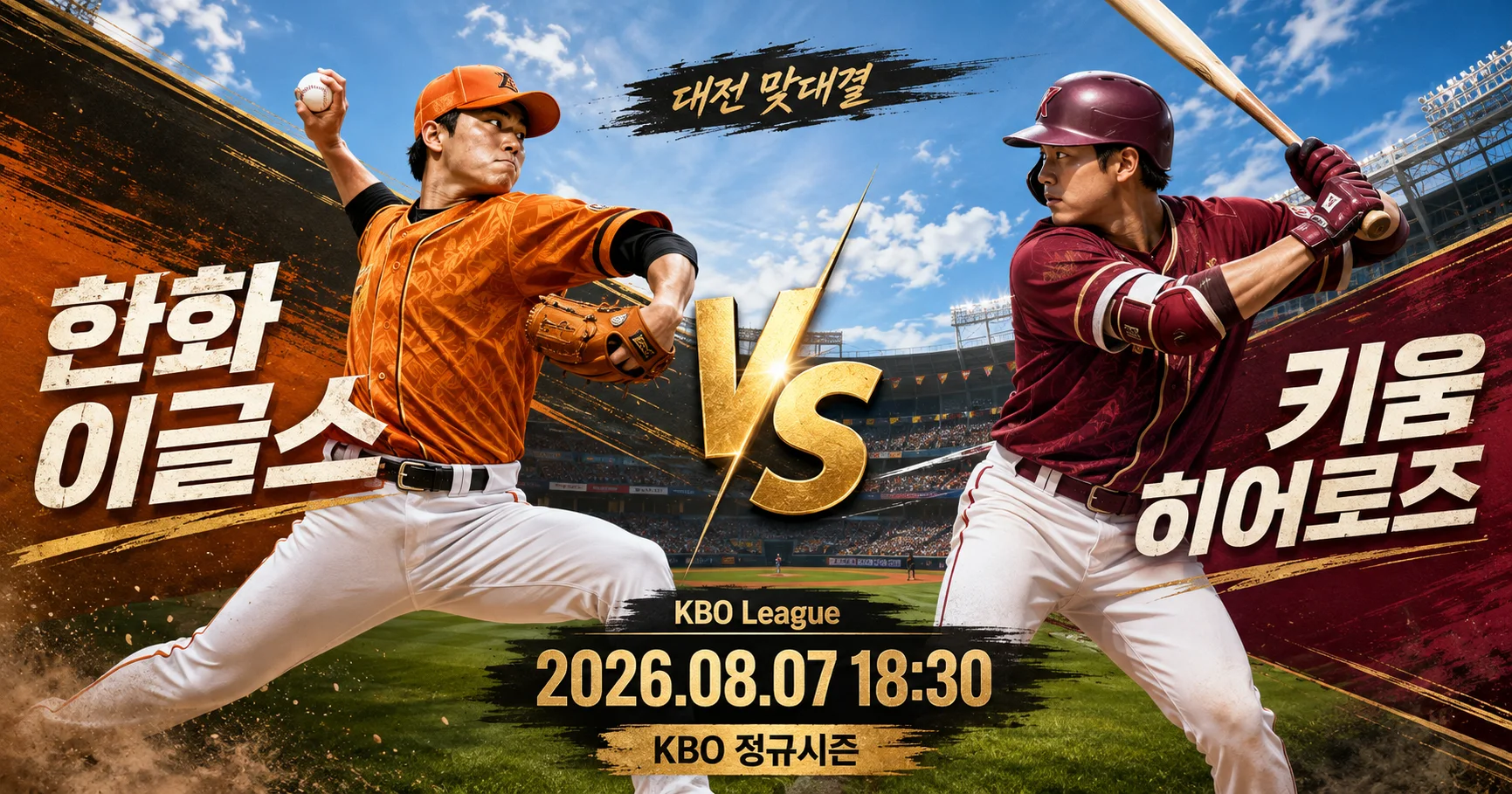 1-한화 이글스 vs 키움 히어로즈 대각선선수대결