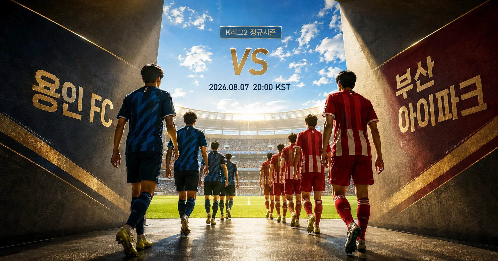1-부산 아이파크 vs 용인 FC 터널입장매치업