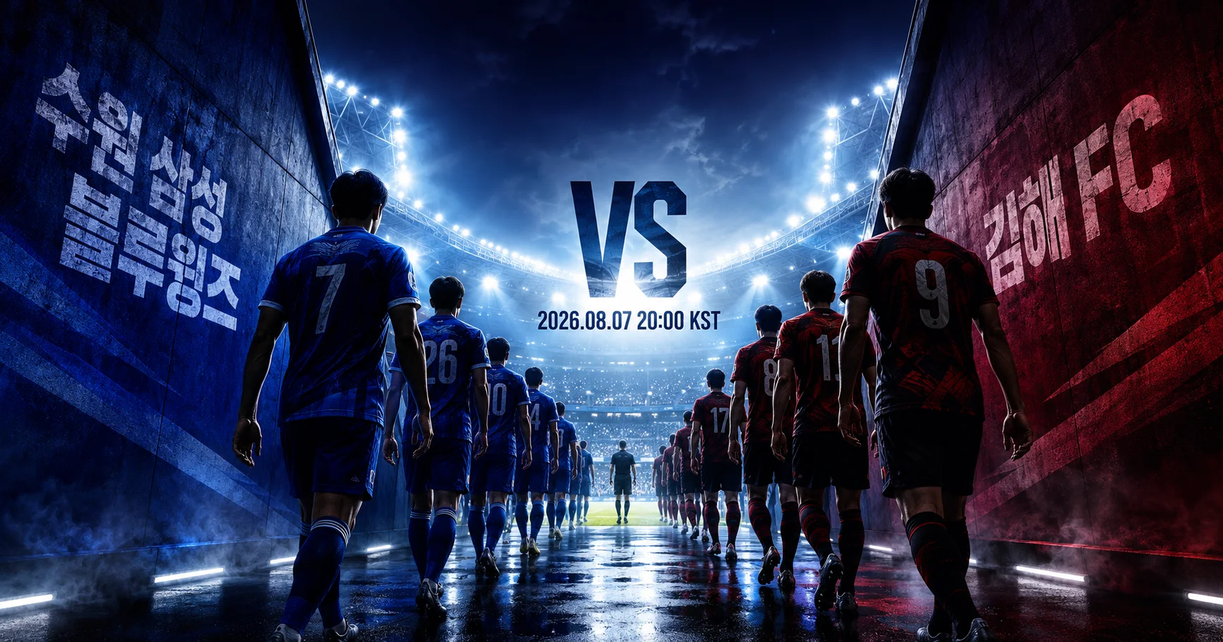 1-김해 FC vs 수원 삼성 블루윙즈 터널입장매치업