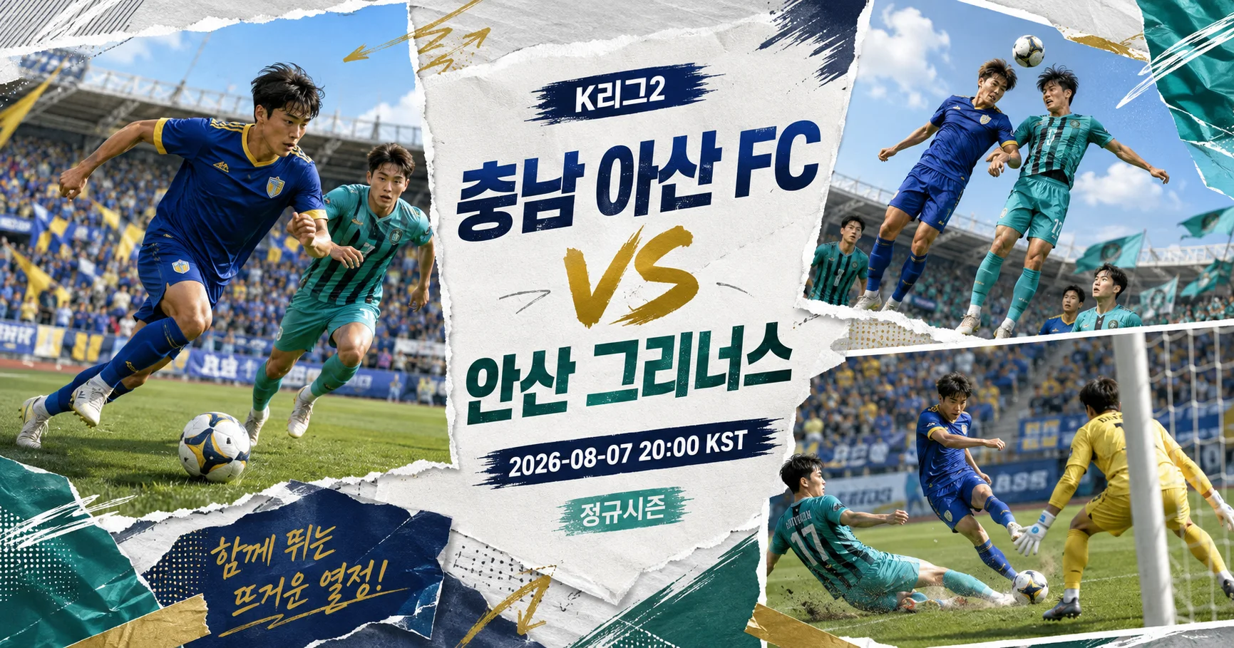 1-안산 그리너스 vs 충남 아산 FC 액션콜라주