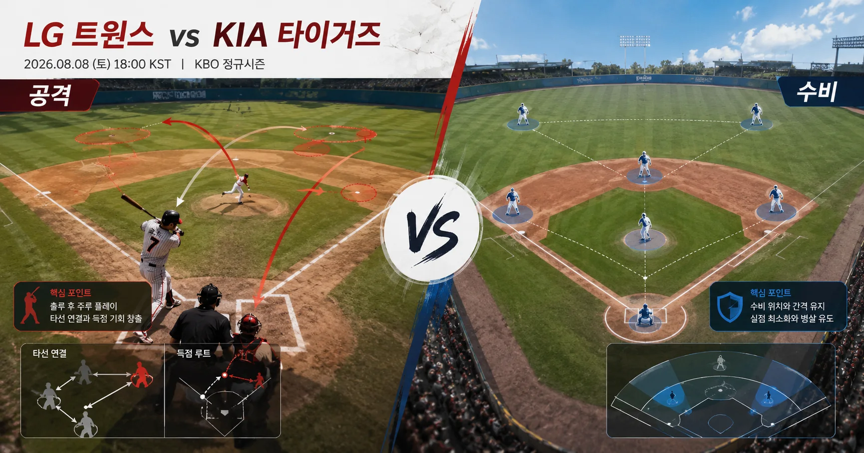 2-LG 트윈스 vs KIA 타이거즈 공격수비분할분석