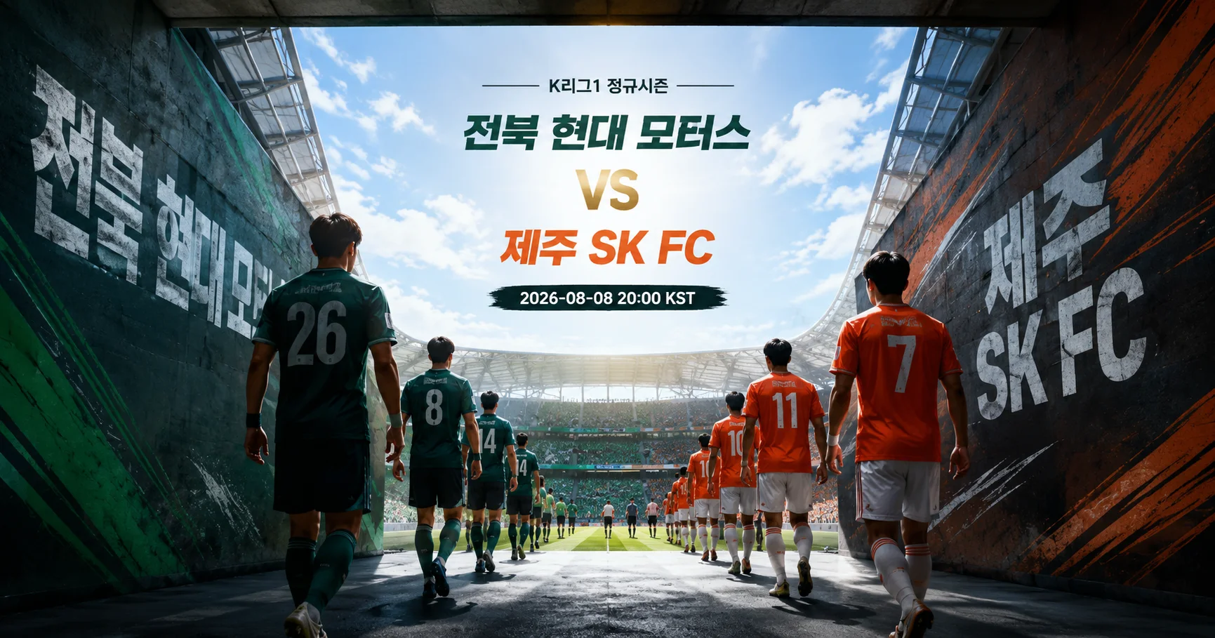 1-제주 SK FC vs 전북 현대 모터스 터널입장매치업
