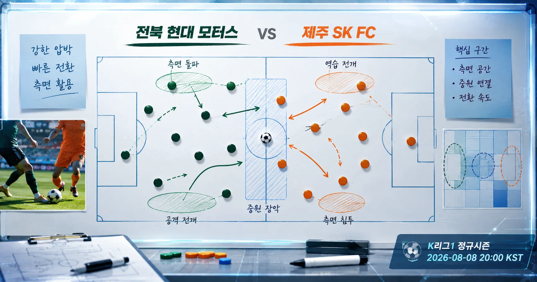 2-제주 SK FC vs 전북 현대 모터스 전술화이트보드