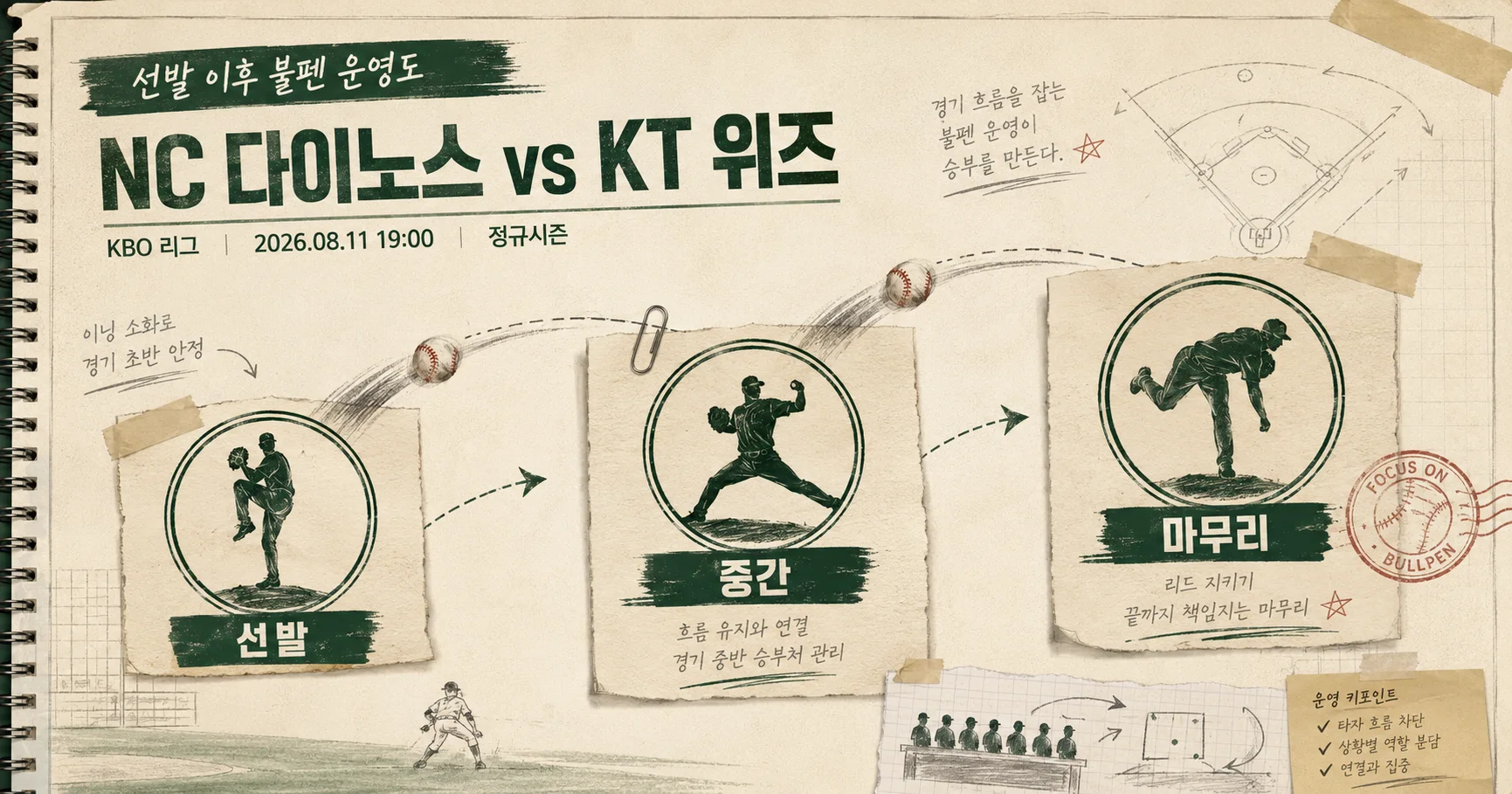 2-NC 다이노스 vs KT 위즈 불펜운영도