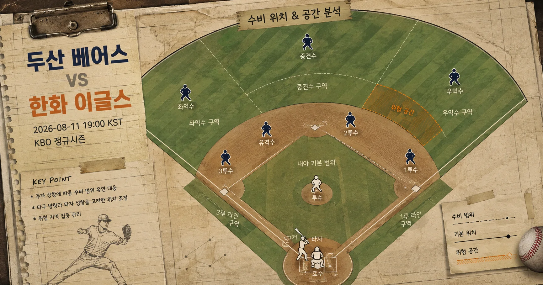 2-두산 베어스 vs 한화 이글스 수비시프트보드