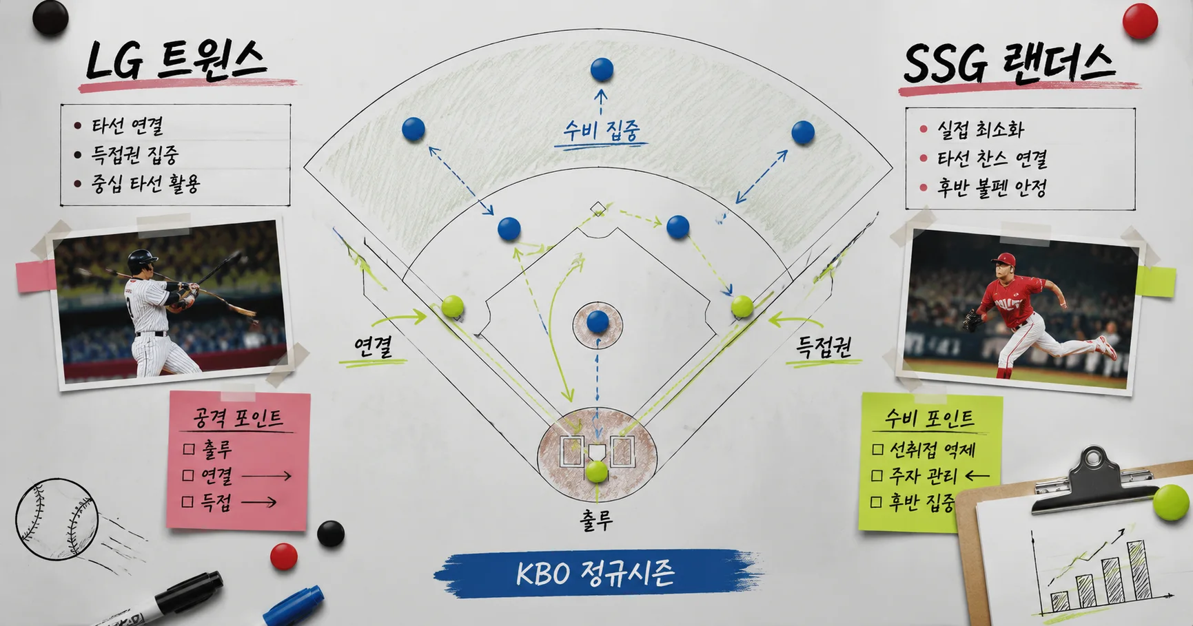 2-LG 트윈스 vs SSG 랜더스 전술화이트보드