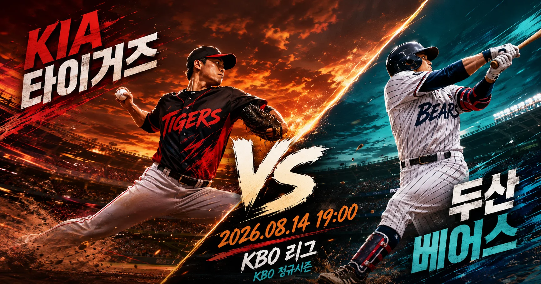 1-KIA 타이거즈 vs 두산 베어스 대각선선수대결