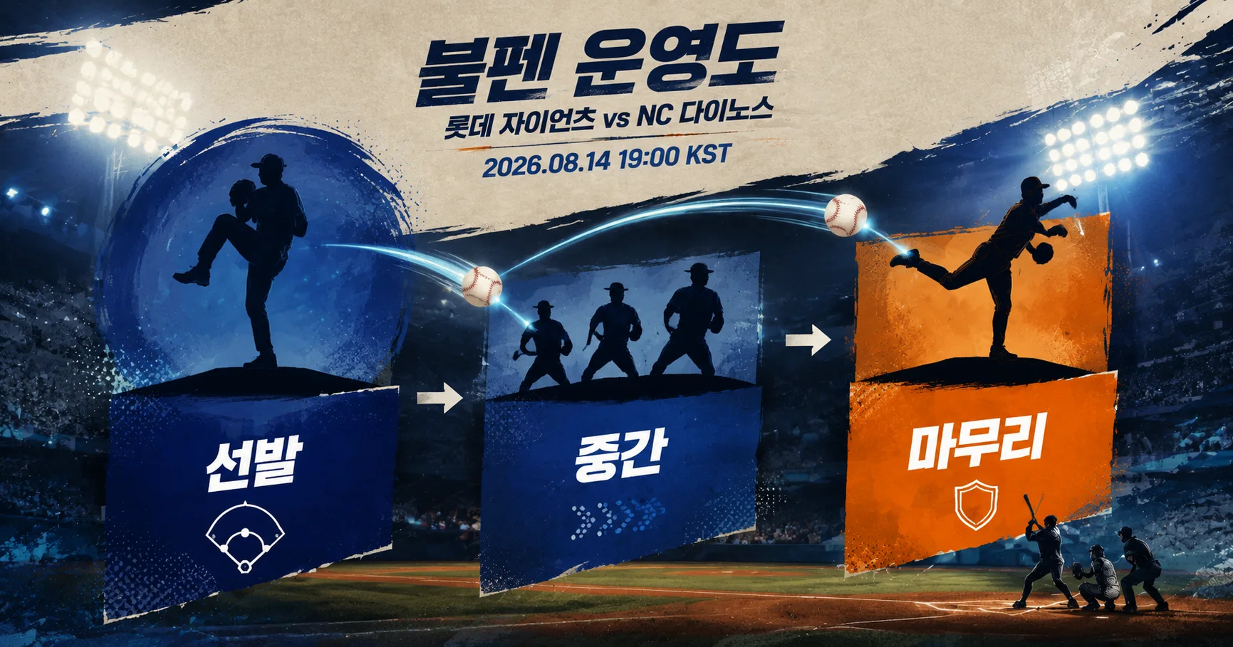 2-롯데 자이언츠 vs NC 다이노스 불펜운영도