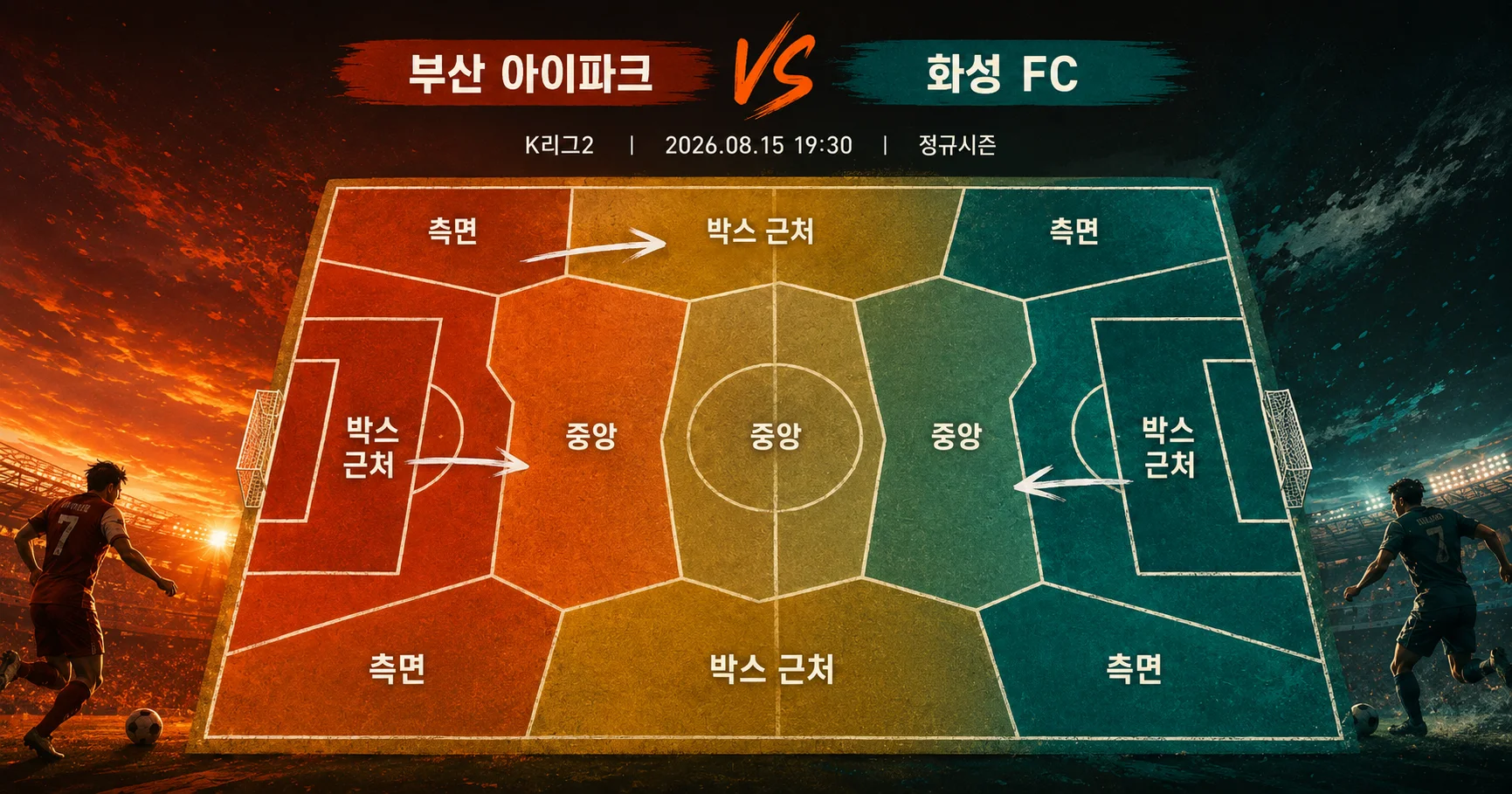 2-화성 FC vs 부산 아이파크 피치존맵