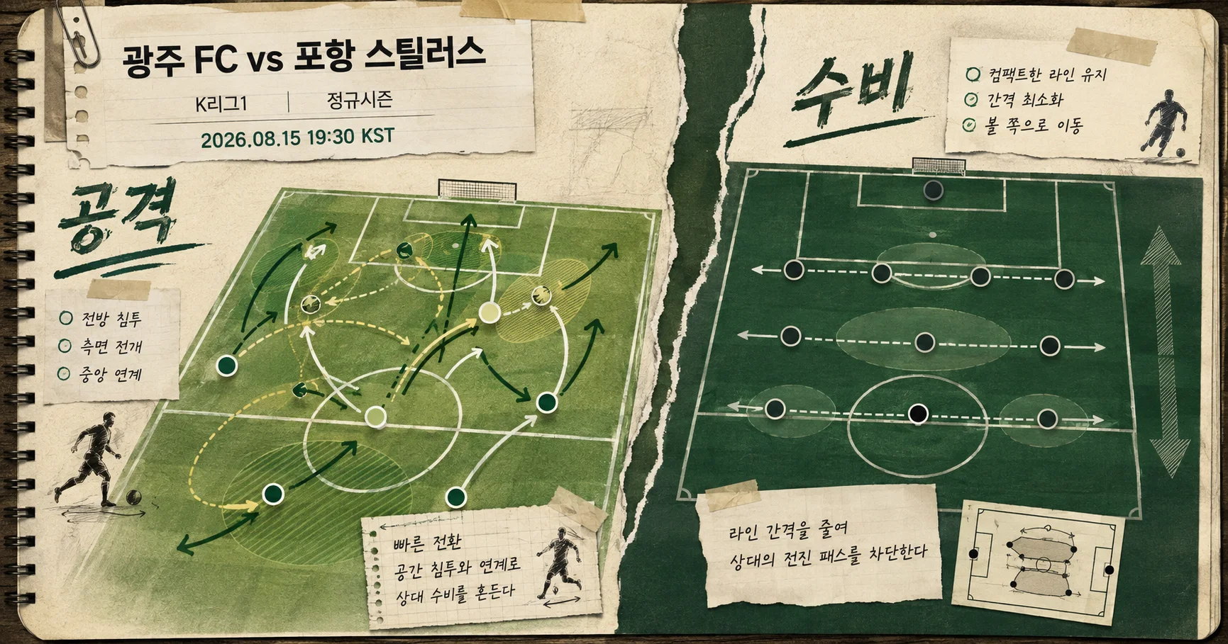2-포항 스틸러스 vs 광주 FC 공격수비분할분석