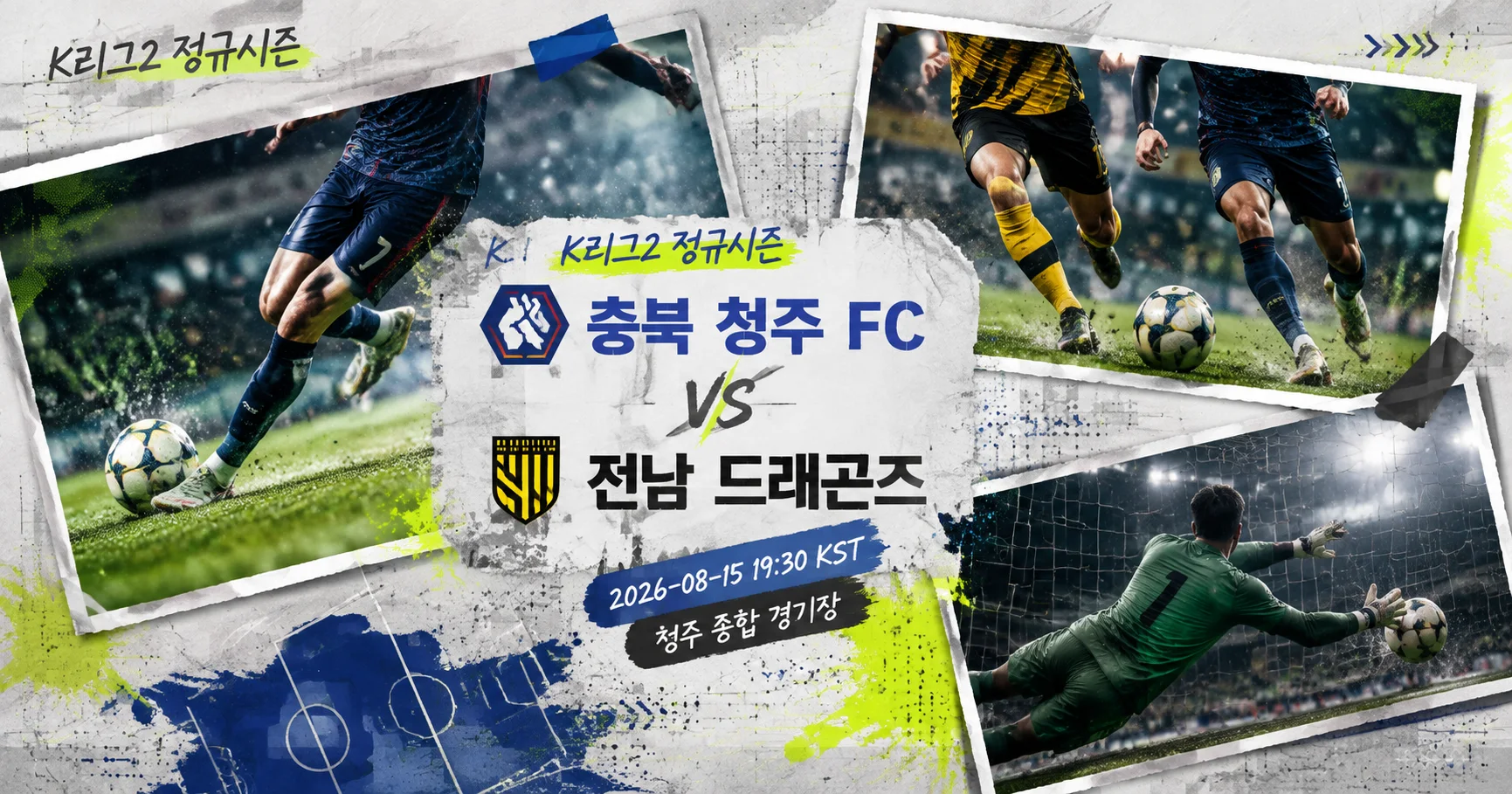 1-전남 드래곤즈 vs 충북 청주 FC 액션콜라주