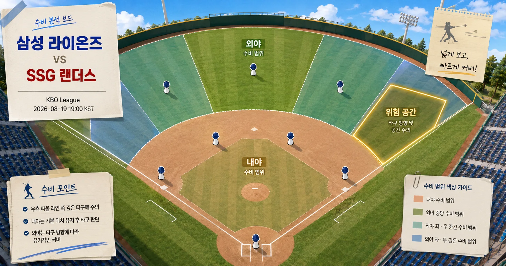 2-삼성 라이온즈 vs SSG 랜더스 수비시프트보드