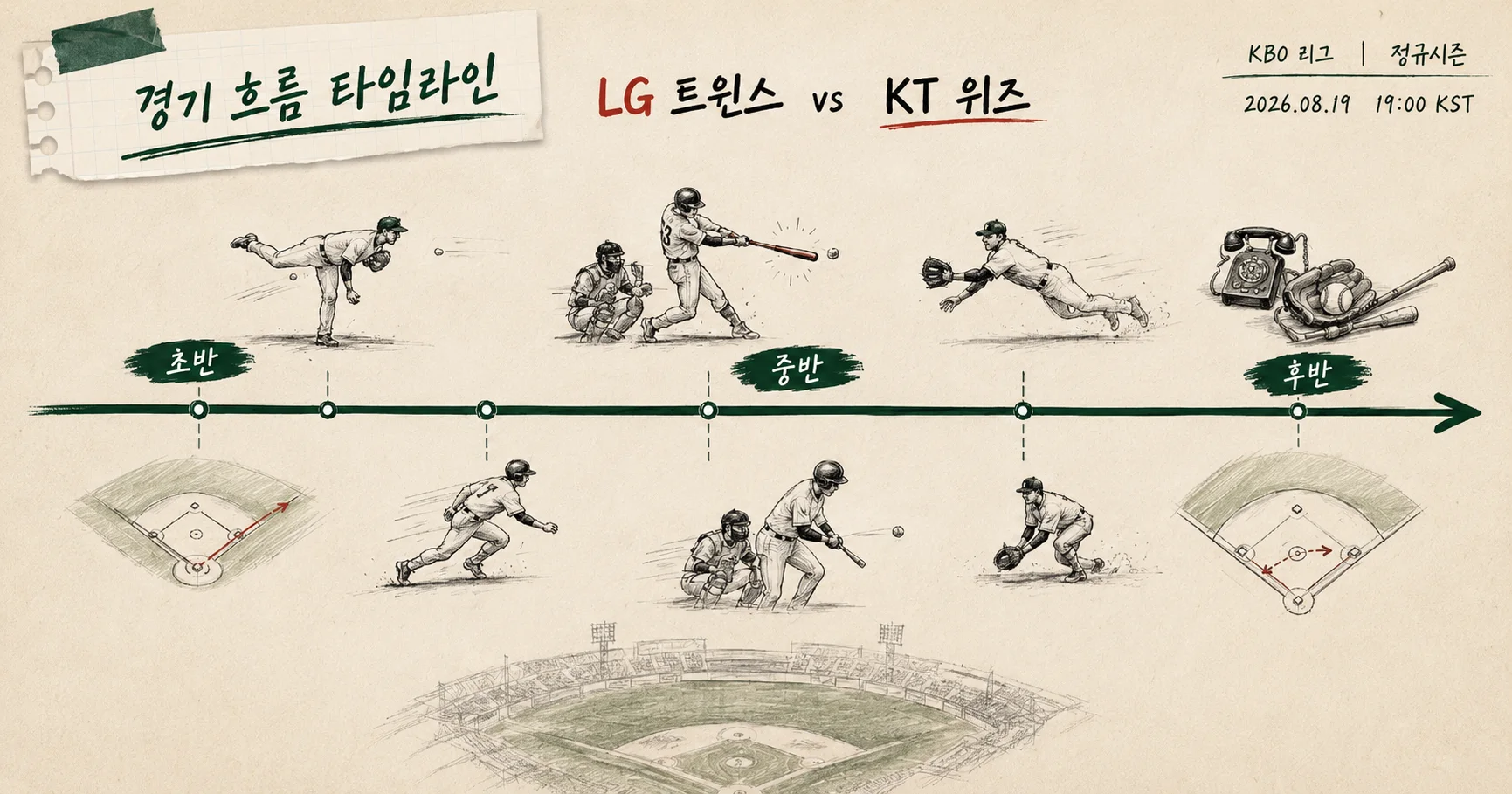 2-LG 트윈스 vs KT 위즈 경기흐름타임라인