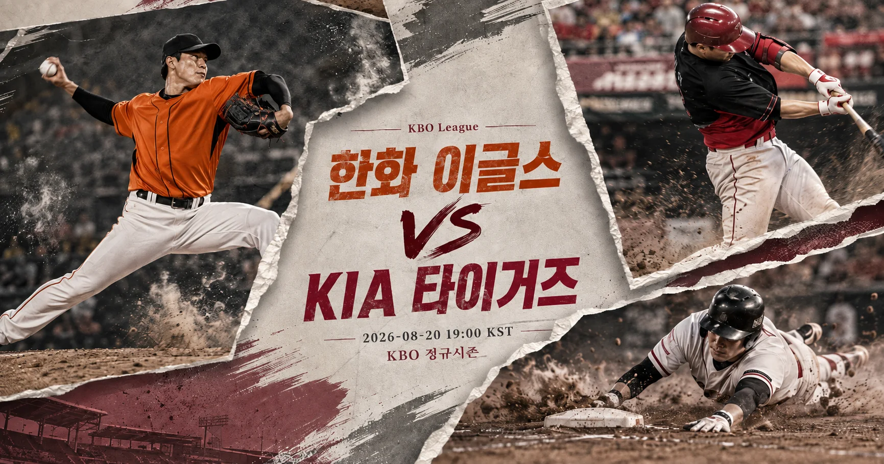 1-한화 이글스 vs KIA 타이거즈 액션콜라주