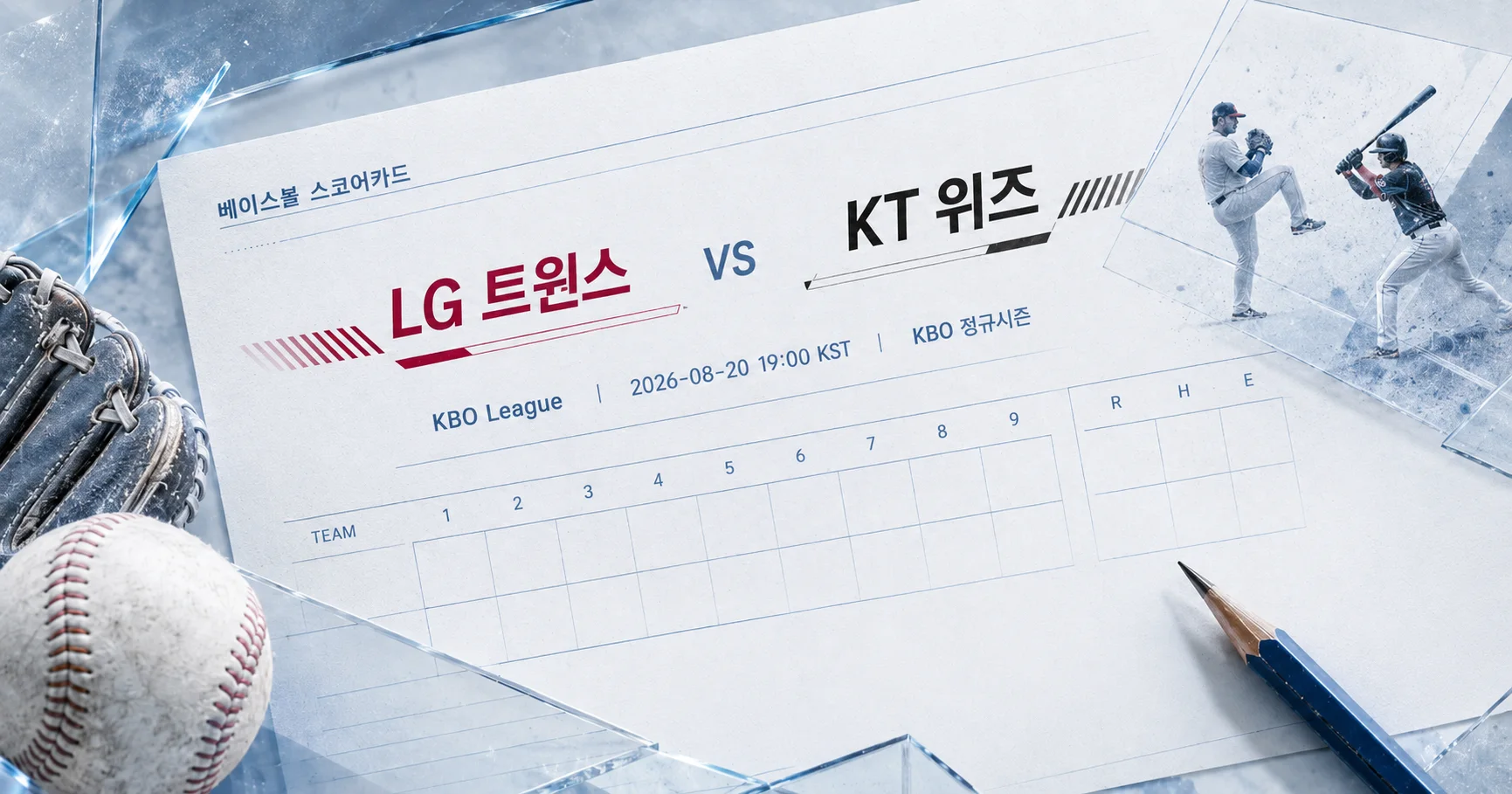 1-LG 트윈스 vs KT 위즈 베이스볼스코어카드