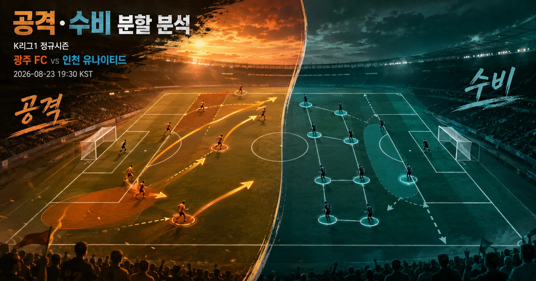 2-인천 유나이티드 vs 광주 FC 공격수비분할분석