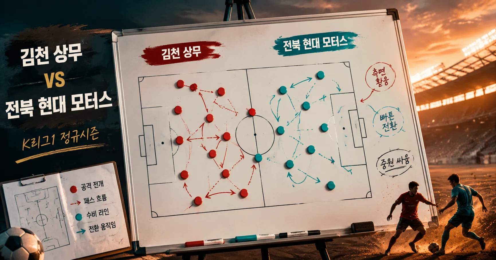 2-전북 현대 모터스 vs 김천 상무 전술화이트보드