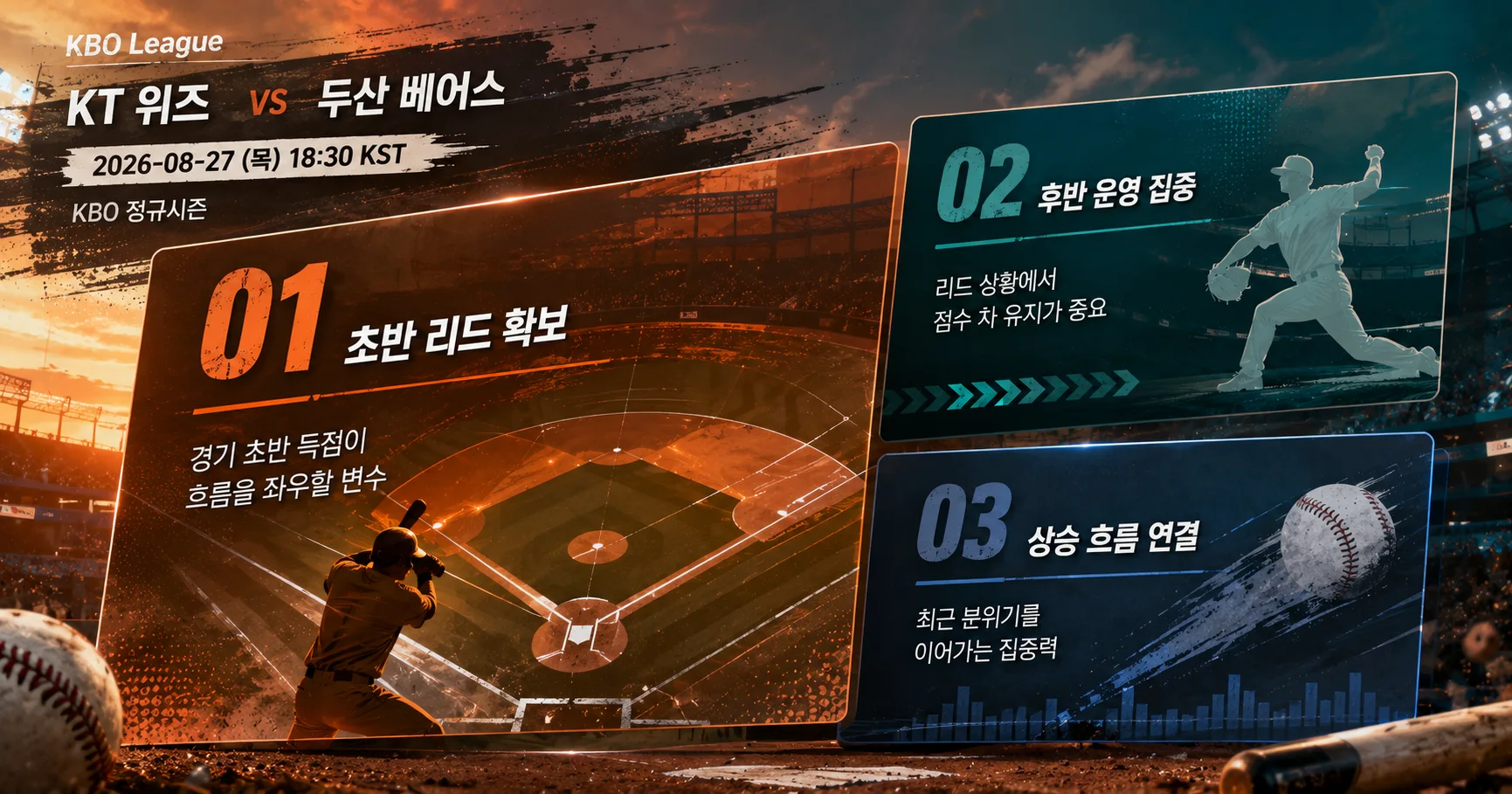 2-KT 위즈 vs 두산 베어스 핵심변수카드