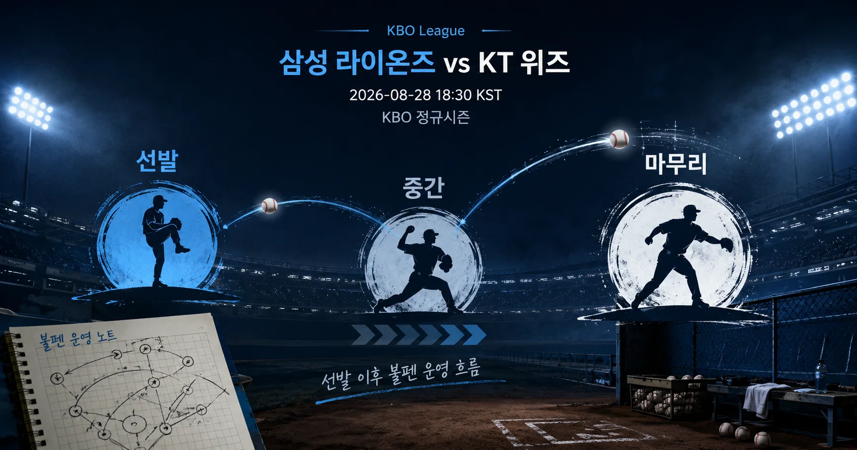 2-삼성 라이온즈 vs KT 위즈 불펜운영도
