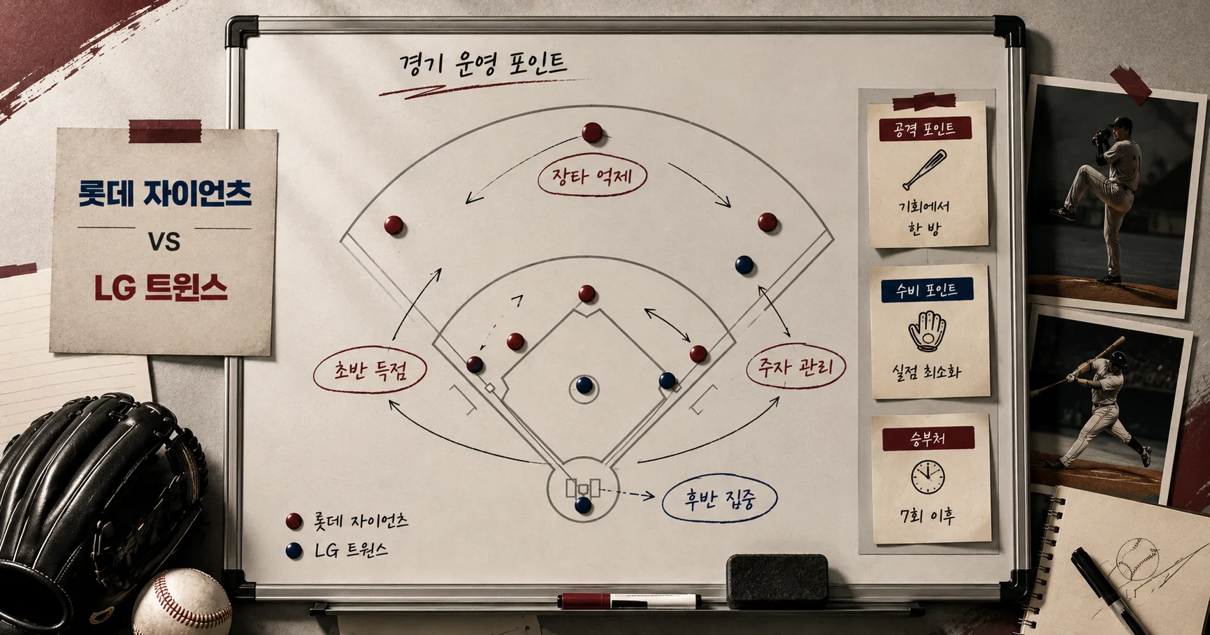 2-롯데 자이언츠 vs LG 트윈스 전술화이트보드