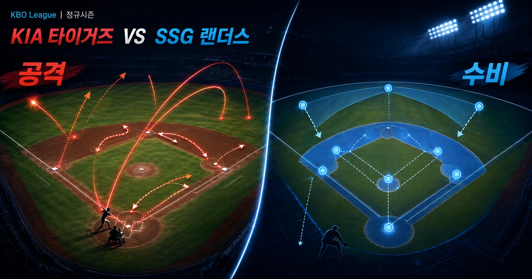 2-KIA 타이거즈 vs SSG 랜더스 공격수비분할분석