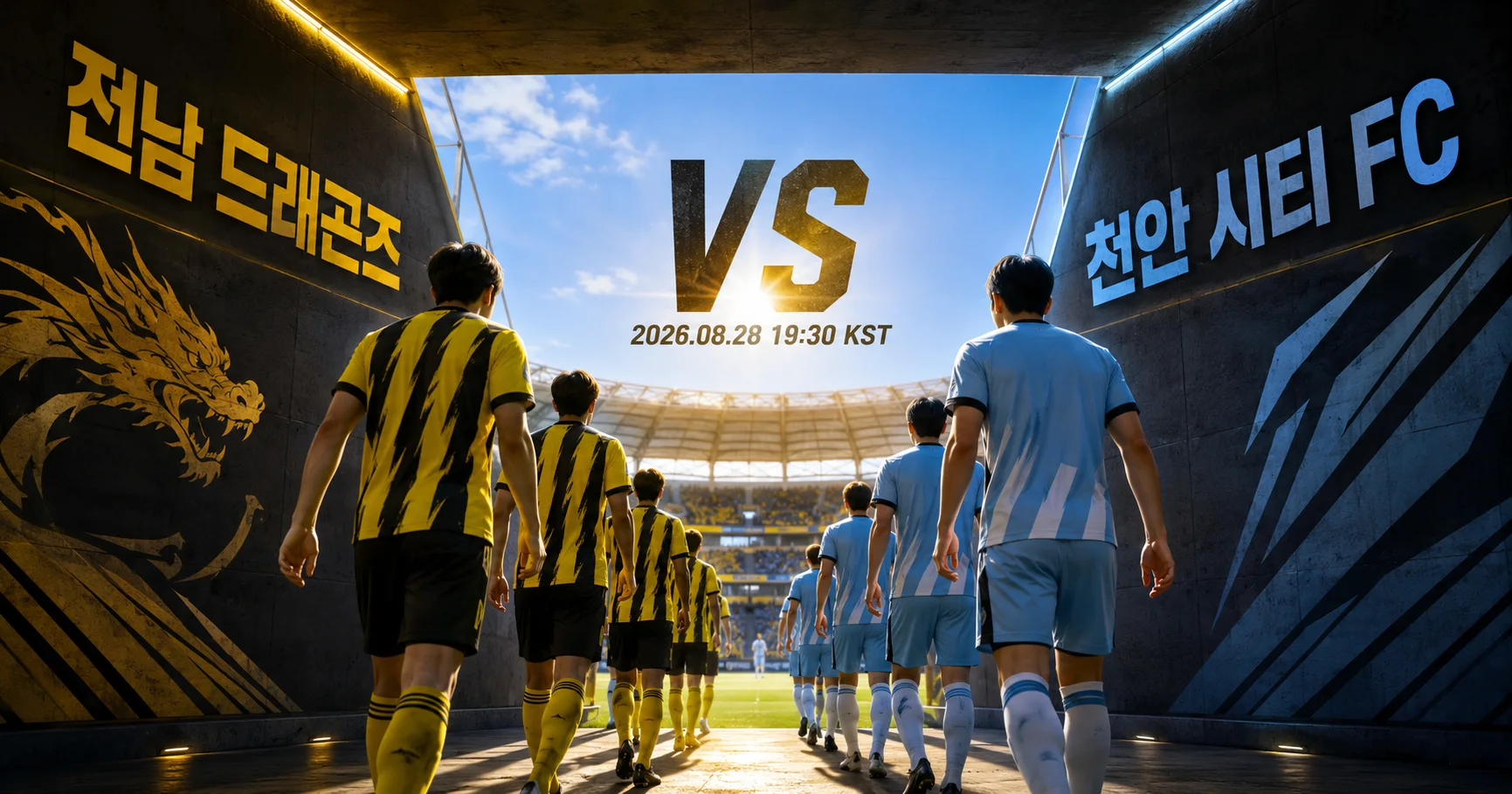 1-천안 시티 FC vs 전남 드래곤즈 터널입장매치업
