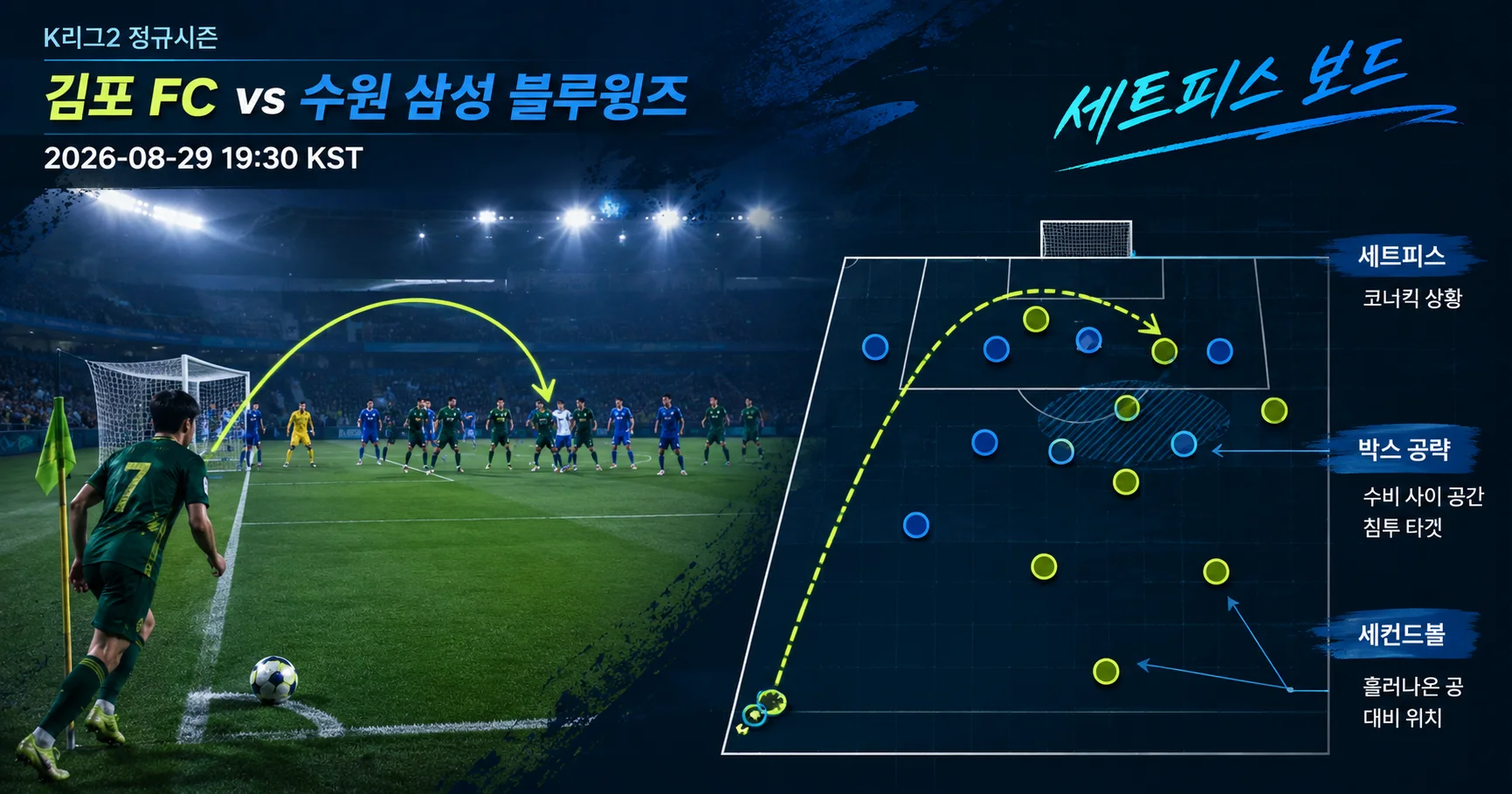 2-수원 삼성 블루윙즈 vs 김포 FC 세트피스보드