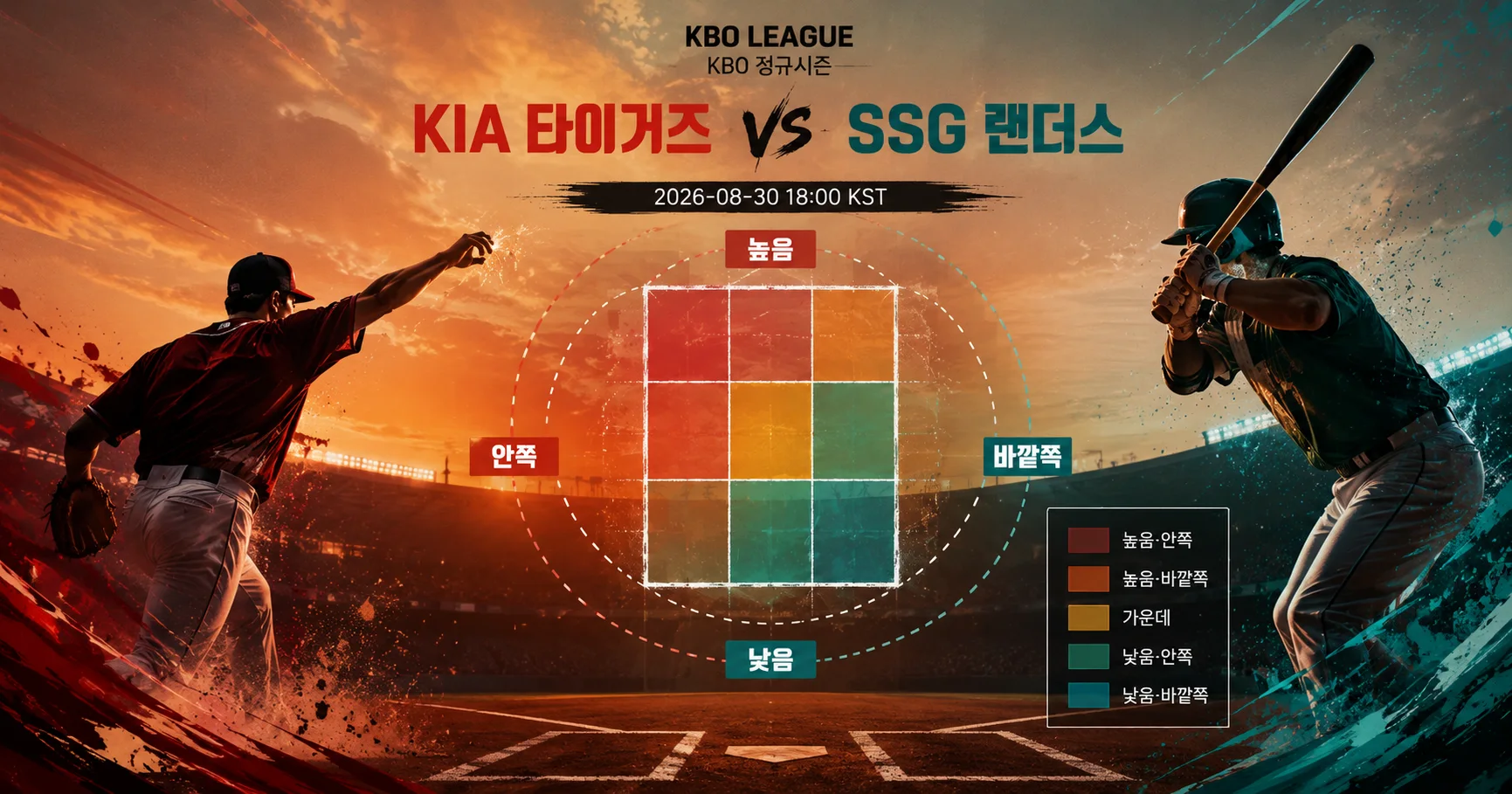 2-KIA 타이거즈 vs SSG 랜더스 투구존맵
