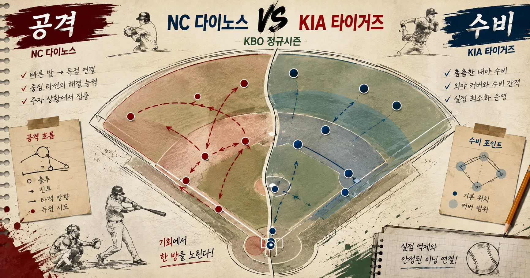 2-NC 다이노스 vs KIA 타이거즈 공격수비분할분석
