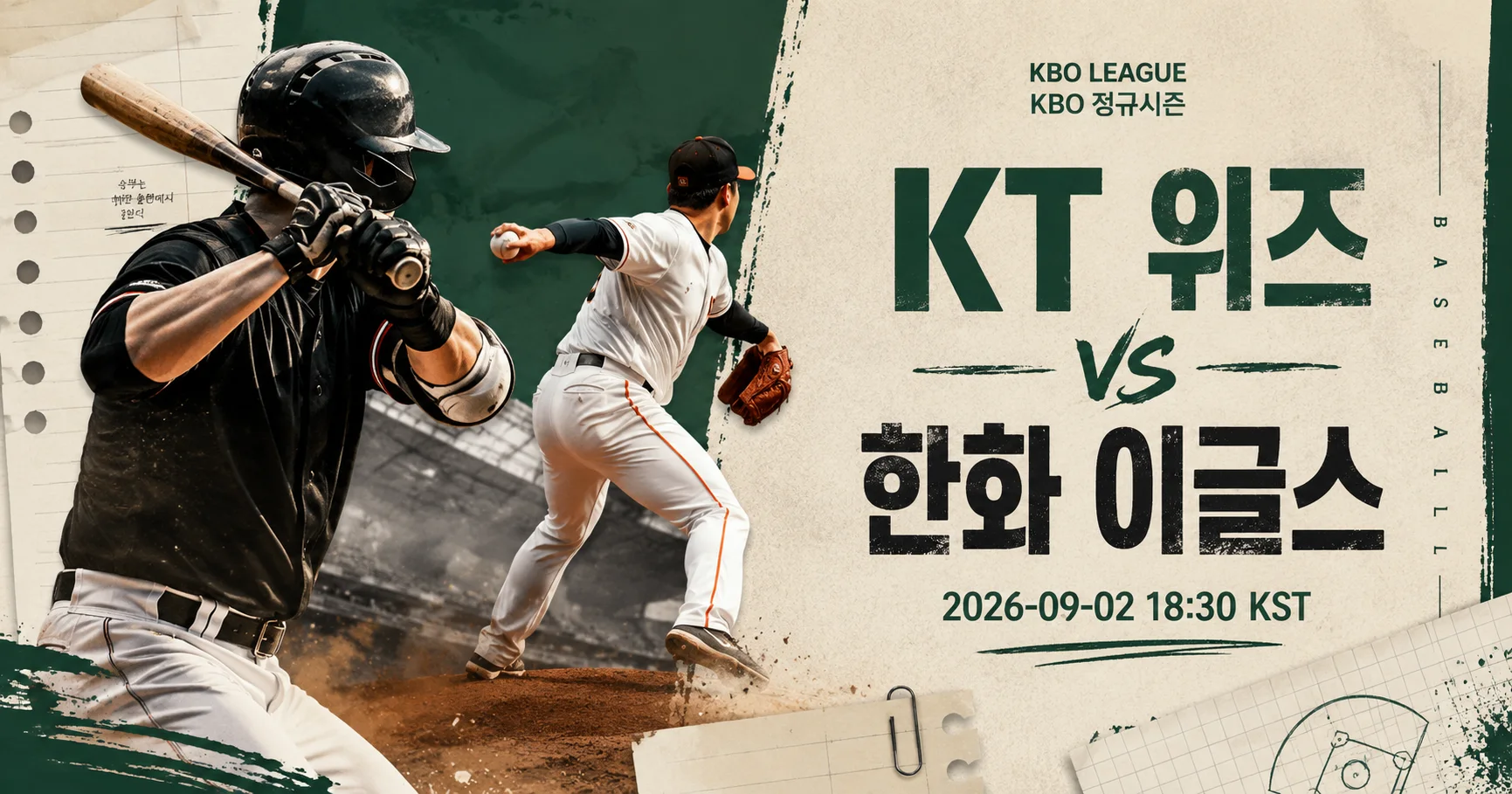 1-KT 위즈 vs 한화 이글스 스포츠매거진커버