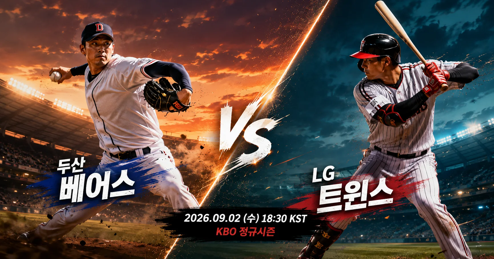 1-두산 베어스 vs LG 트윈스 대각선선수대결