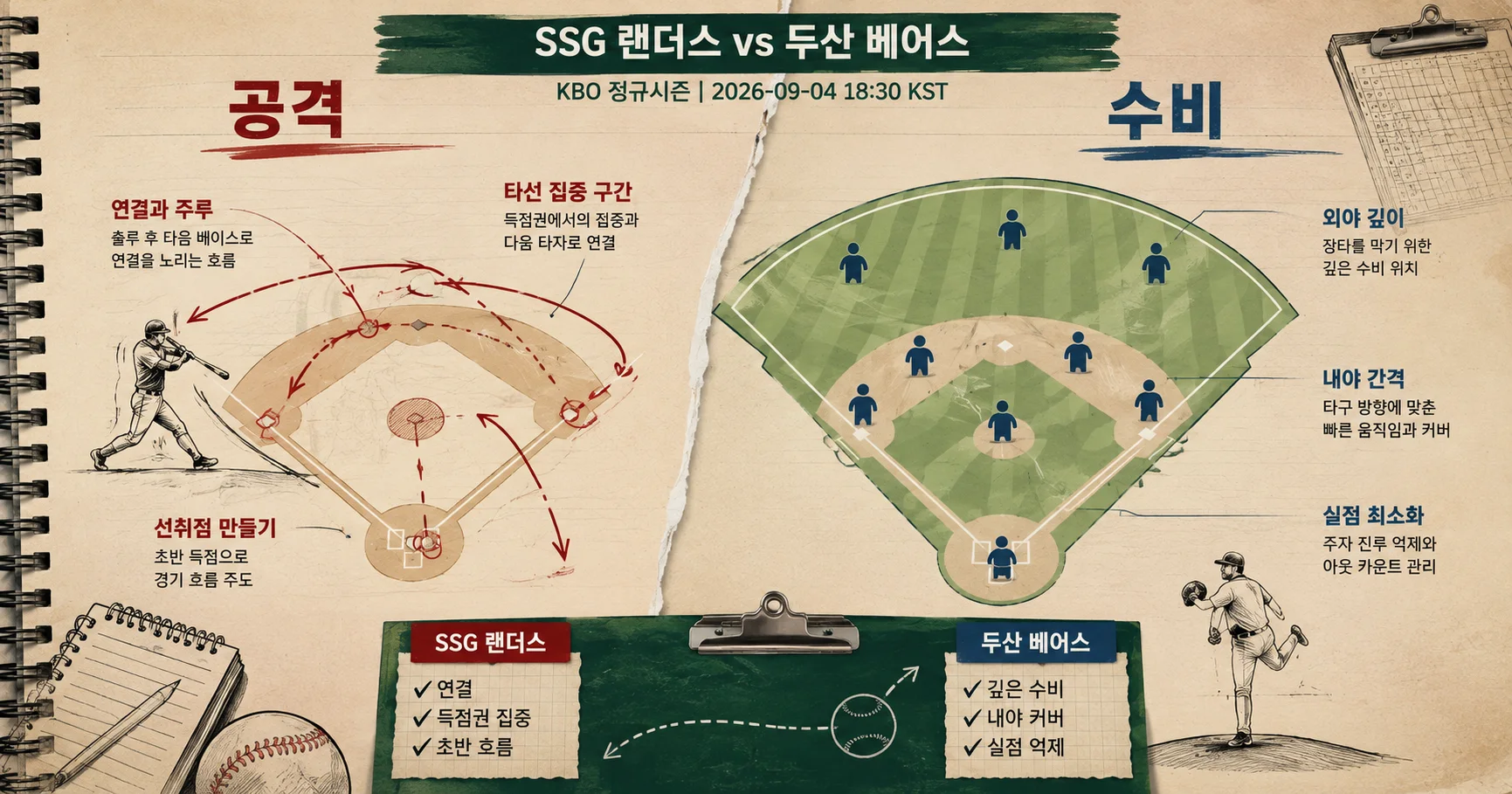 2-SSG 랜더스 vs 두산 베어스 공격수비분할분석