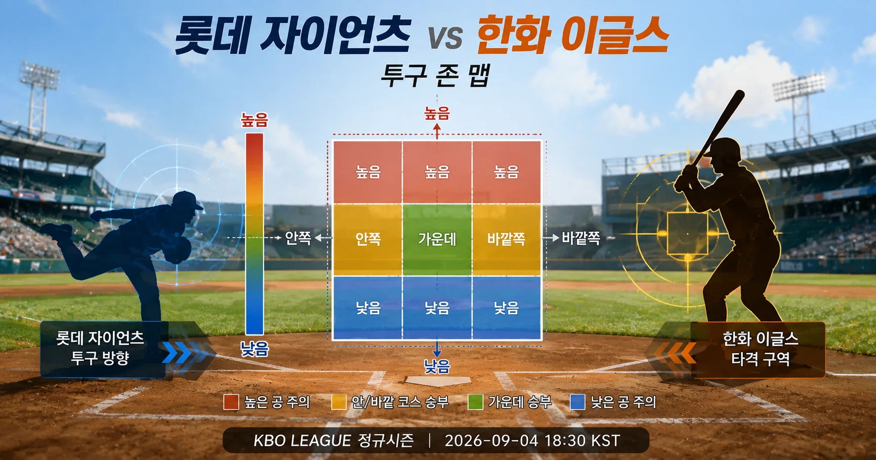 2-롯데 자이언츠 vs 한화 이글스 투구존맵