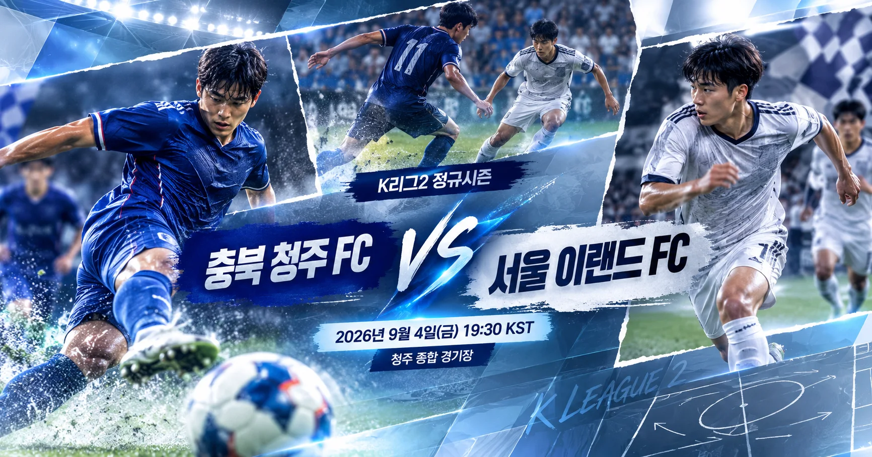 1-서울 이랜드 FC vs 충북 청주 FC 액션콜라주