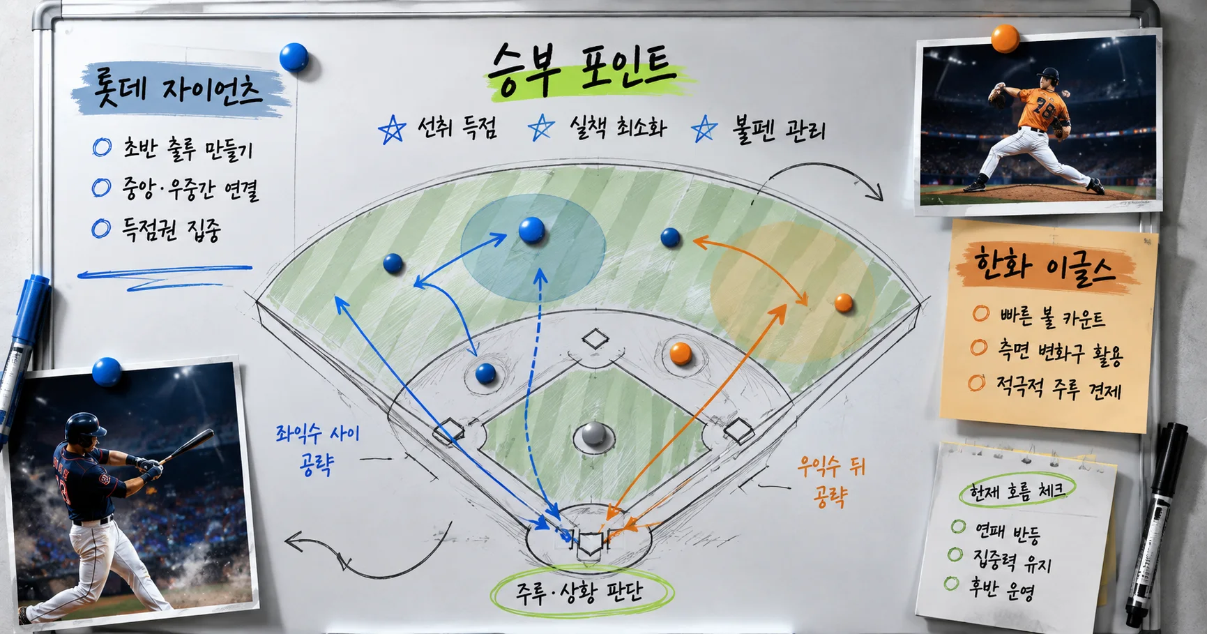 2-롯데 자이언츠 vs 한화 이글스 전술화이트보드