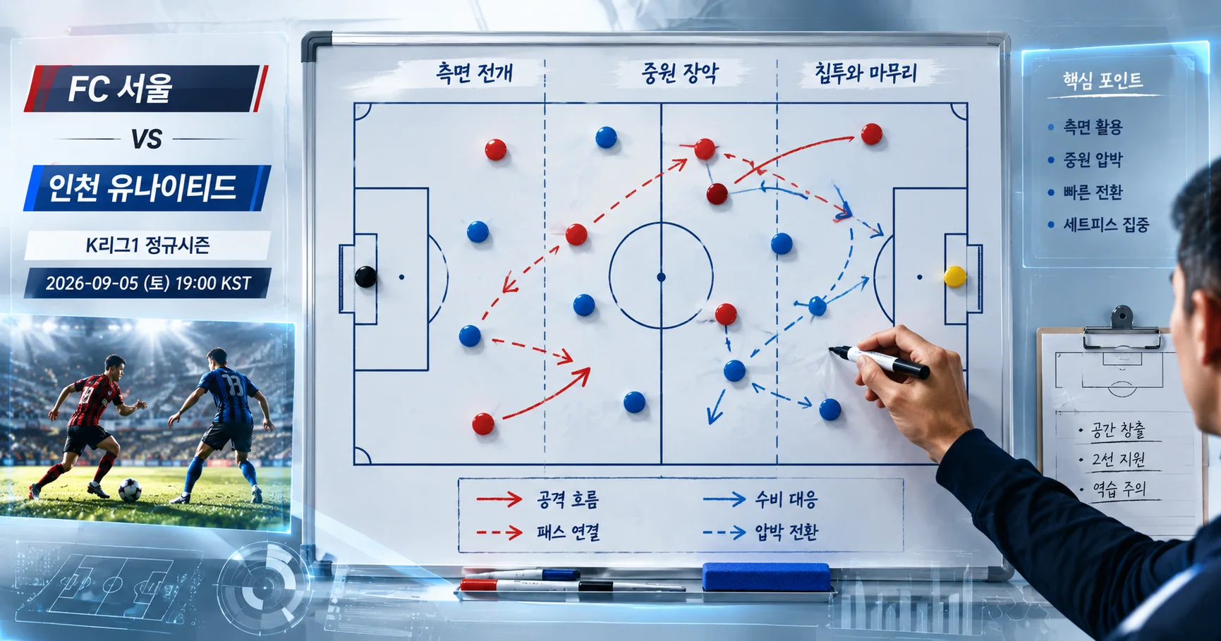 2-인천 유나이티드 vs FC 서울 전술화이트보드