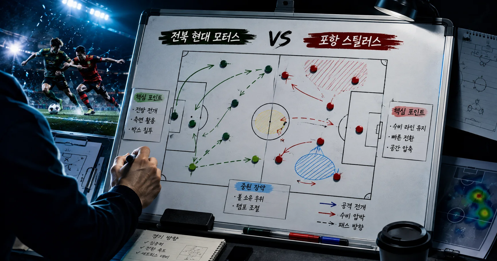 2-포항 스틸러스 vs 전북 현대 모터스 전술화이트보드
