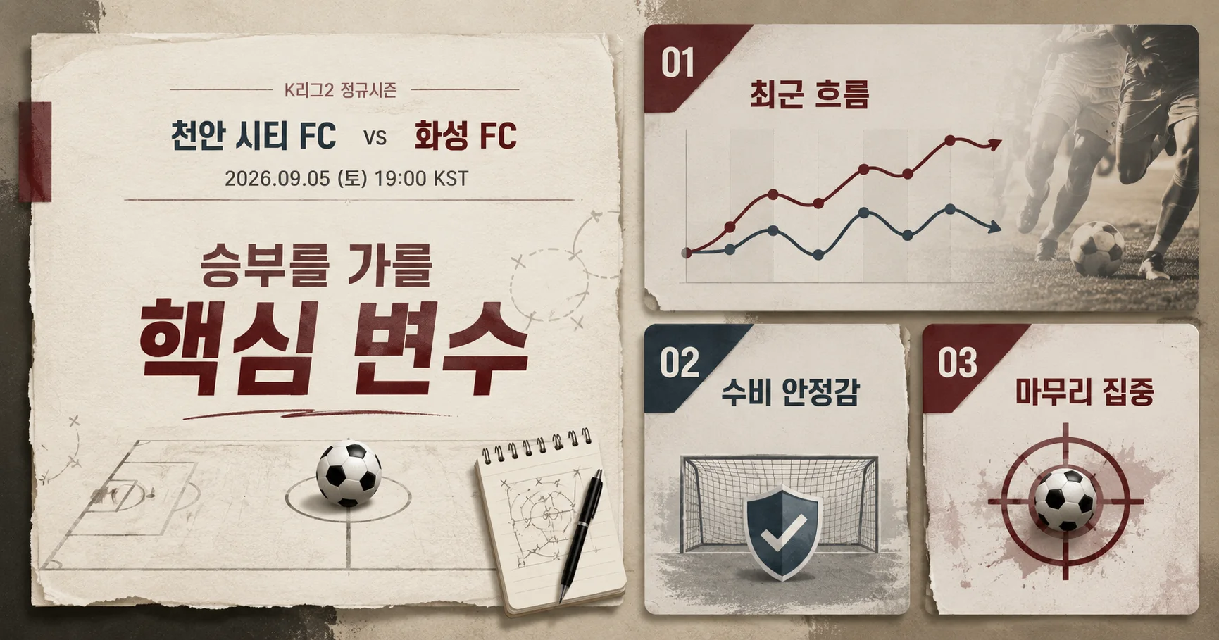 2-화성 FC vs 천안 시티 FC 핵심변수카드