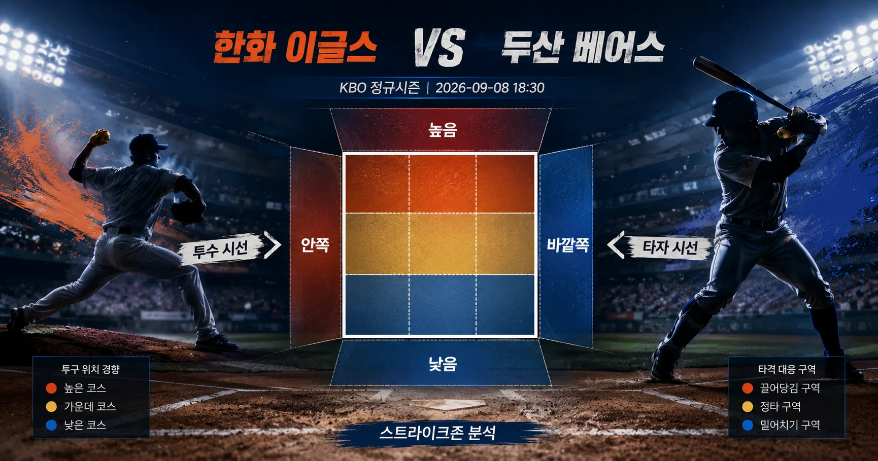 2-한화 이글스 vs 두산 베어스 투구존맵