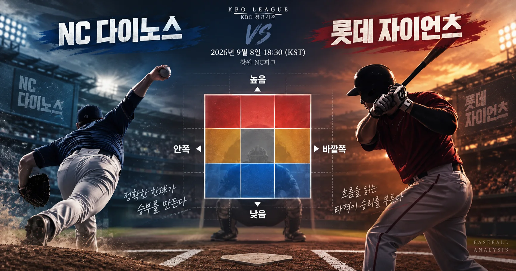 2-NC 다이노스 vs 롯데 자이언츠 투구존맵