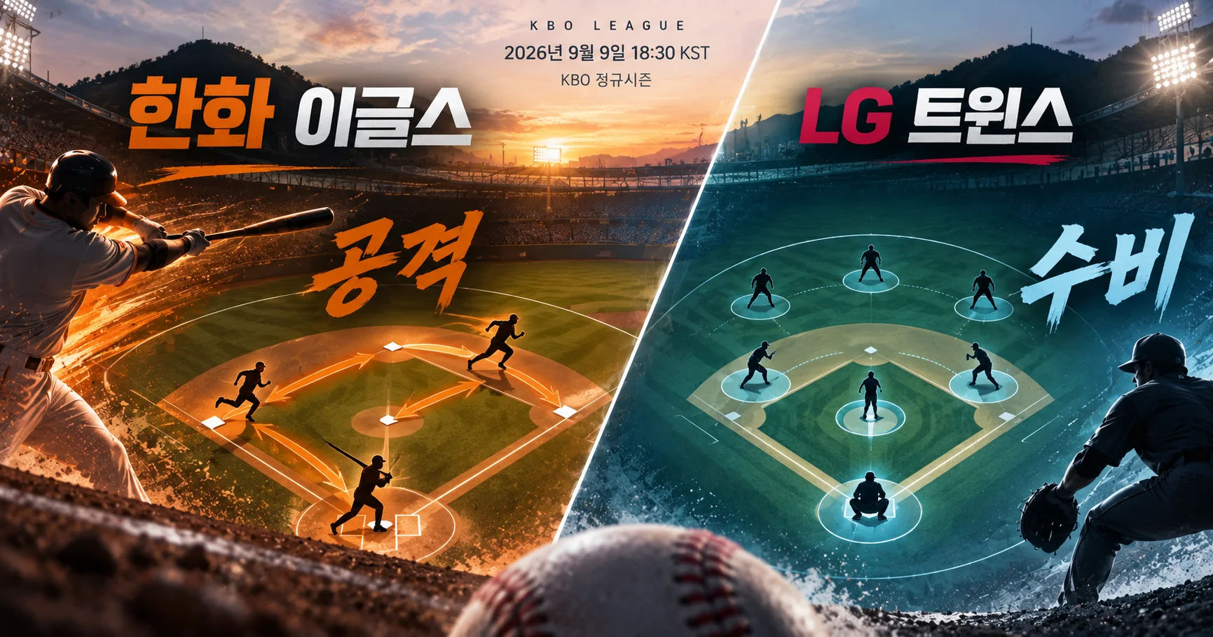 2-한화 이글스 vs LG 트윈스 공격수비분할분석