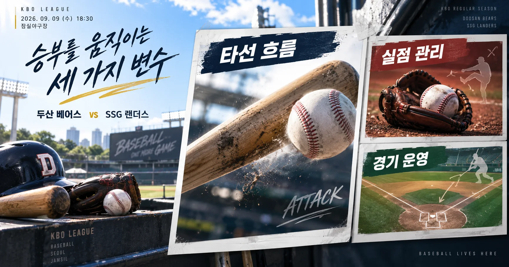 2-두산 베어스 vs SSG 랜더스 핵심변수카드